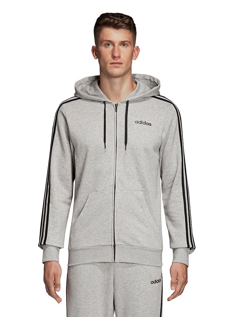 ADIDAS Herren Kapuzenjacke Essentials 3 Streifen grau | S ADIDAS Herren Kapuzenjacke Essentials 3 Streifen blau | S